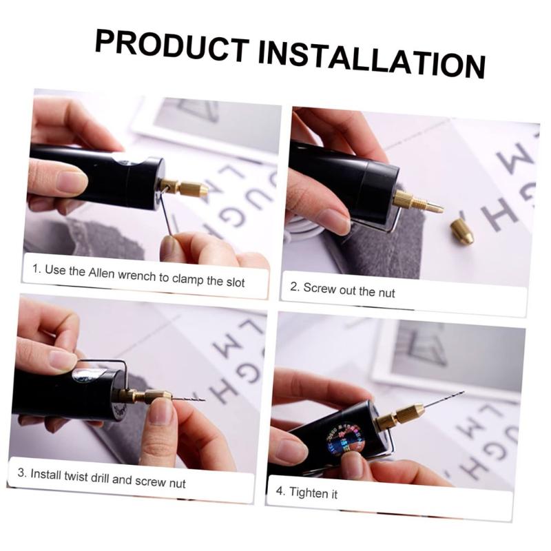 Resin Craft Workshop - USB Mini Rotatieboormachine 3-delige Set Compact