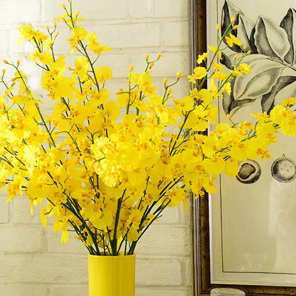 Dried Flower Bulk - Gele simulatie bloem dansende orchidee decoratie