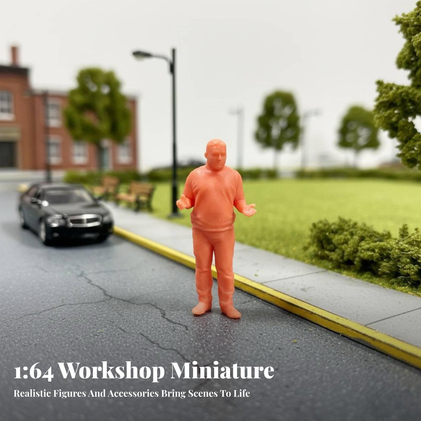 Resin Craft Workshop - Harsreparateurfiguur voor schaal 1:64 diorama werkplaats