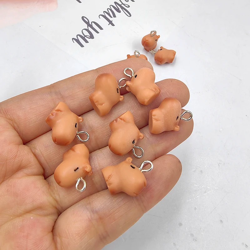 Resin Crafts Diy - 10 stuks schattige kleine capibara-bedels voor