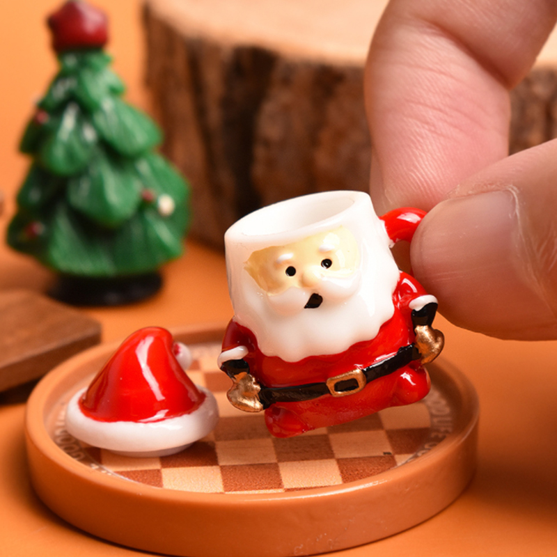 Mini Santa Theekopje Ornament  - Resin Craft Material recensie en prijs