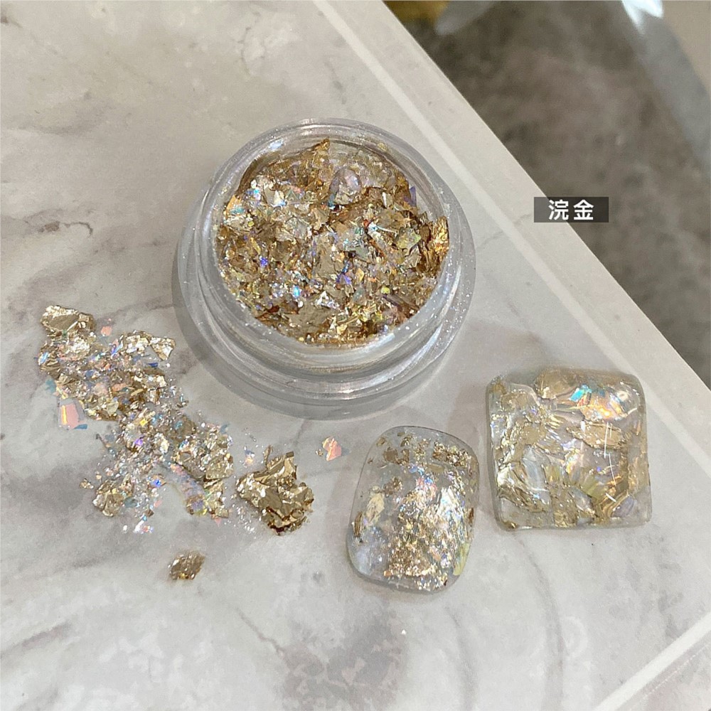 4 potten Sparkly Goud Zilver F - Gold Foil Flakes recensie en prijs