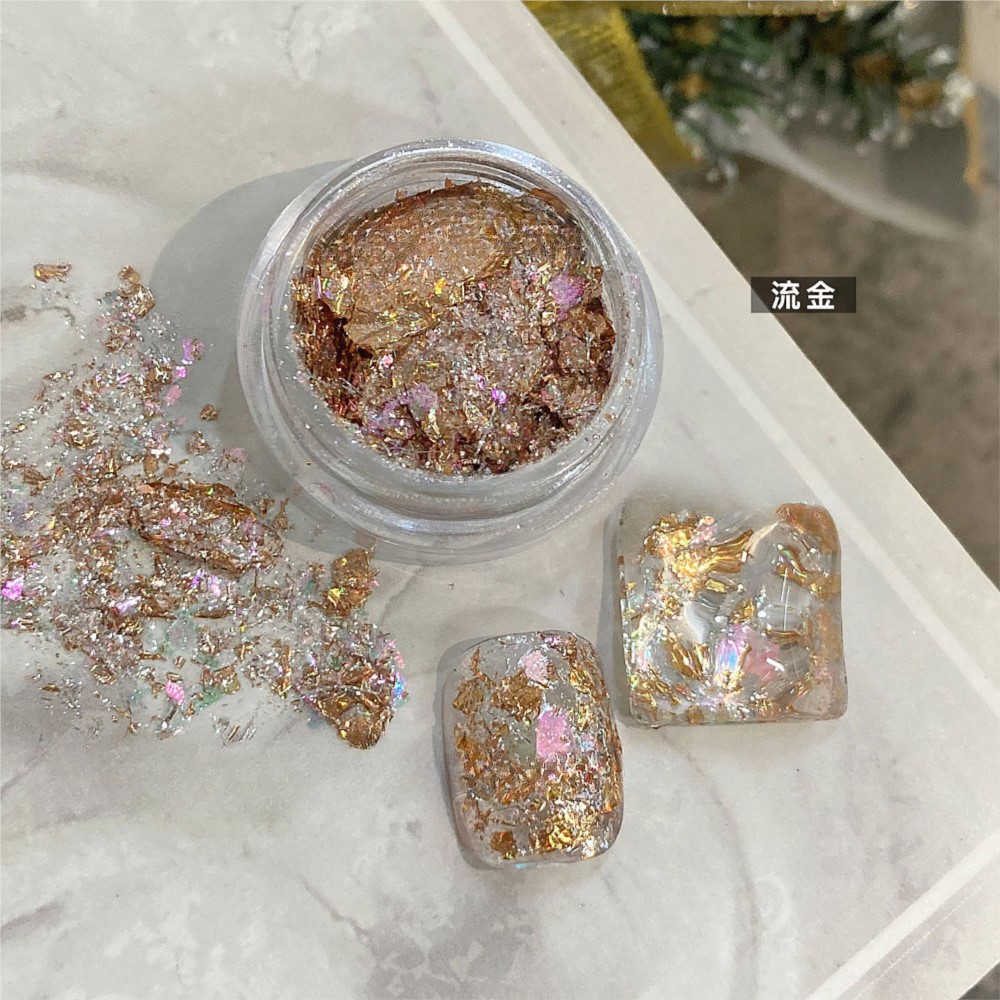 4 potten Sparkly Goud Zilver F - Gold Foil Flakes recensie en prijs